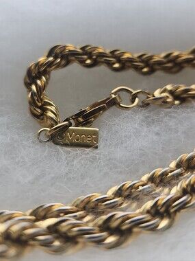 Monet Twisted Rope Chain Necklace. 20-Inch Long.